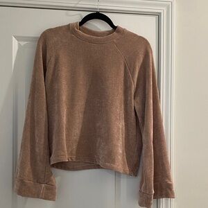 Cozy Tan Corduroy Sweatshirt